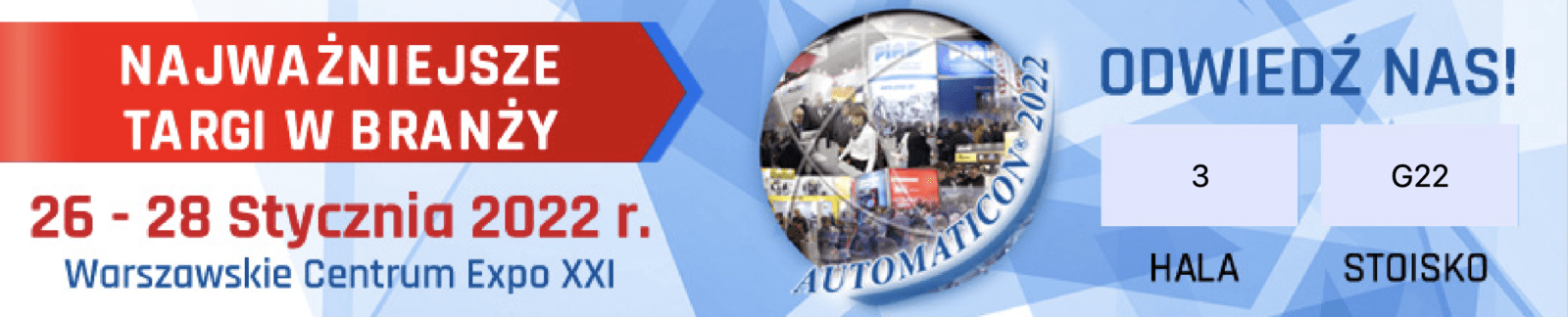 automaticon 2022 - XXVI Międzynarodowe Targi Automatyki i Pomiarów AUTOMATICON