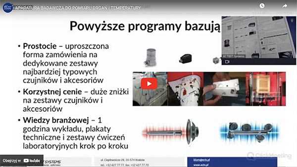 APARATURA BADAWCZA DO POMIARU DRGAŃ I TEMPERATURY - Poranek w ECTS z nowymi technologiami - APARATURA BADAWCZA DO POMIARU DRGAŃ I TEMPERATURY