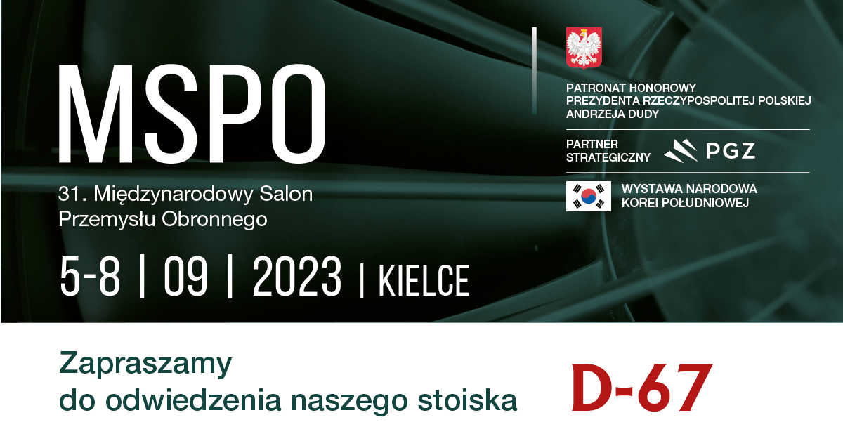 stoisko - XXXI Międzynarodowy Salon Przemysłu Obronnego MSPO