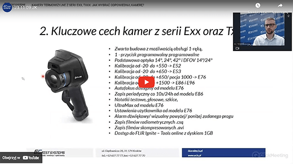 Kamery termowizyjne z serii Exx Txxx - Kamery termowizyjne z serii Exx, Txxx: jak wybrać odpowiednią kamerę?