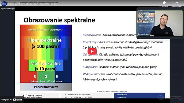 Obrazowanie multispektralne i hiperspektralne - Obrazowanie multispektralne i hiperspektralne